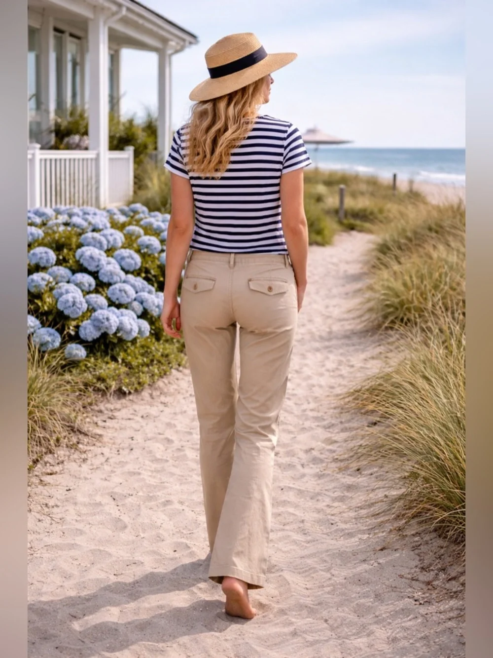 Vineyard Vines Khaki Flare Chino Pants Size 0